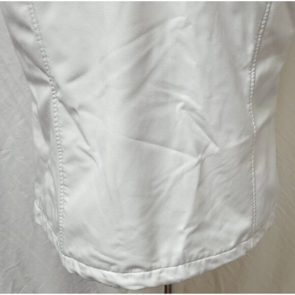 Boot Daddy Womems Medium White Zip Up Cowgirl Western Fleece Lined Logo Vest - Picture 10 of 15